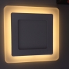 Светильник светодиодный ультратонкий с цветной  подсветкой, квадратный 3+2Вт4000К